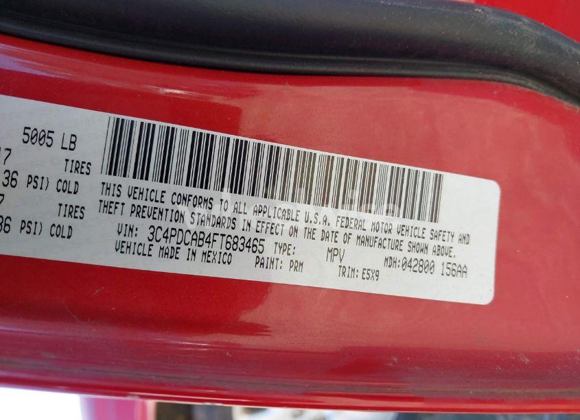 Photo 9 of 2015 Dodge Journey AMERICAN VALUE PKG (VIN 3C4PDCAB4FT683465)