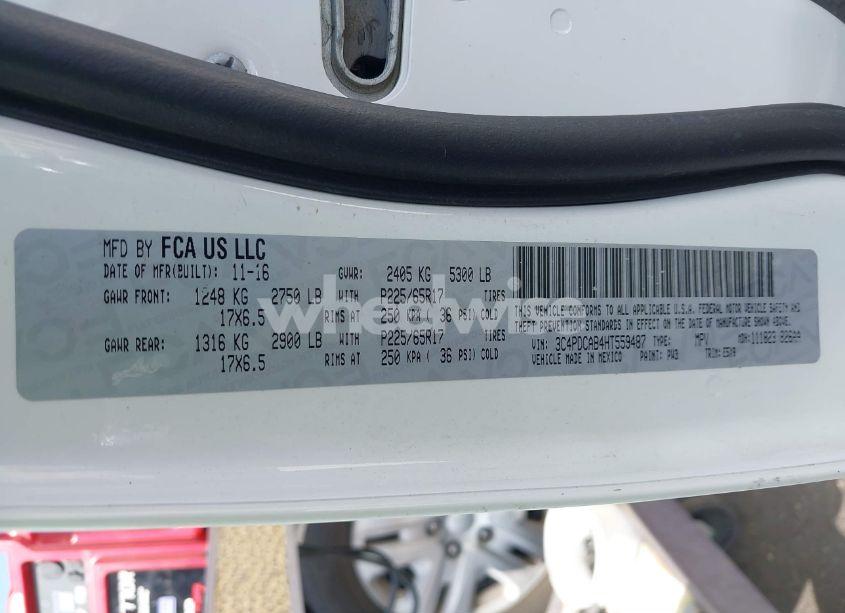 Photo 9 of 2017 Dodge Journey SE (VIN 3C4PDCAB4HT559487)