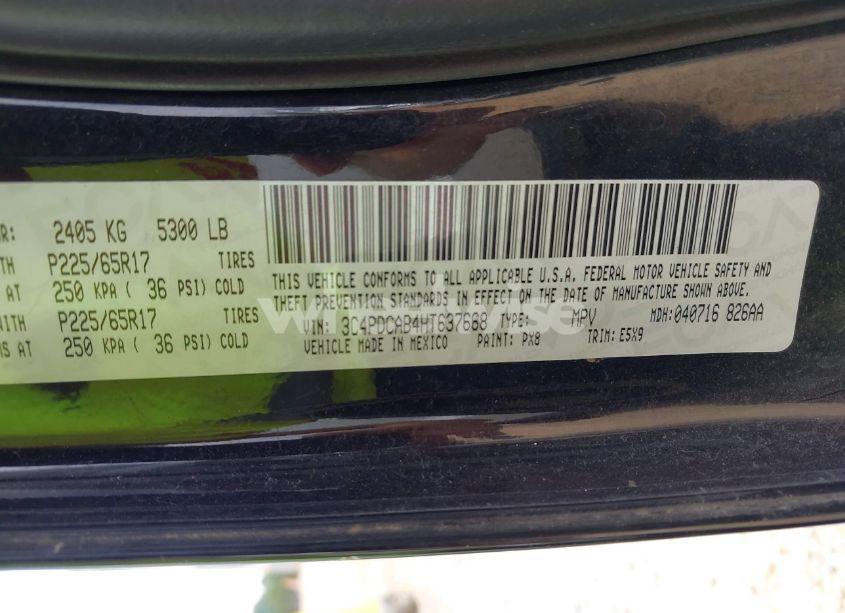 Photo 9 of 2017 Dodge Journey SE (VIN 3C4PDCAB4HT637668)