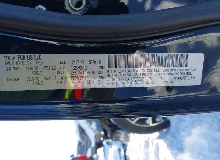 Photo 9 of 2018 Dodge Journey SE (VIN 3C4PDCAB4JT382283)