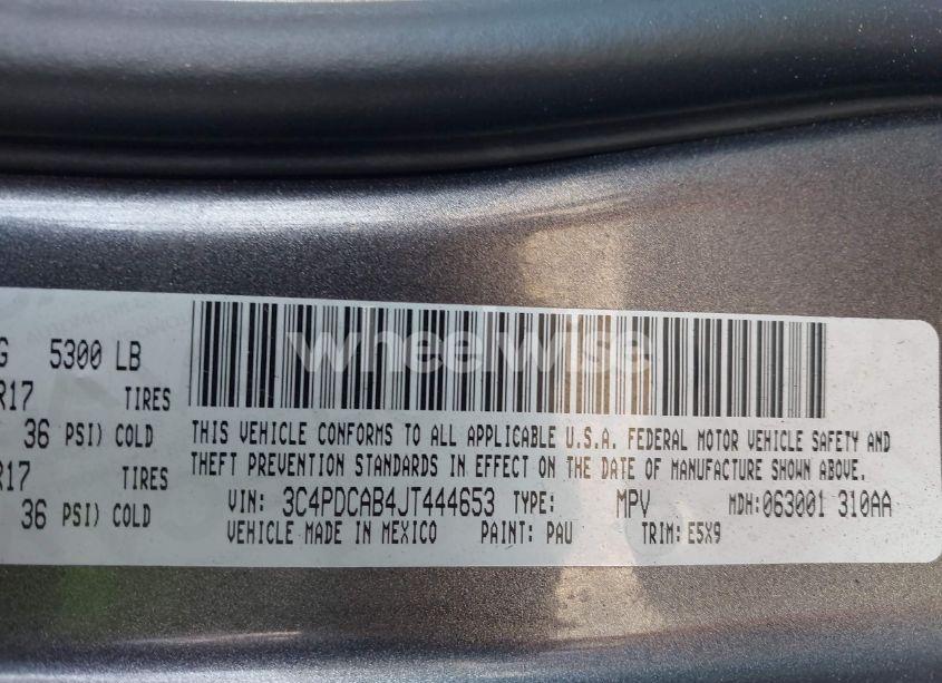 Photo 9 of 2018 Dodge Journey SE (VIN 3C4PDCAB4JT444653)