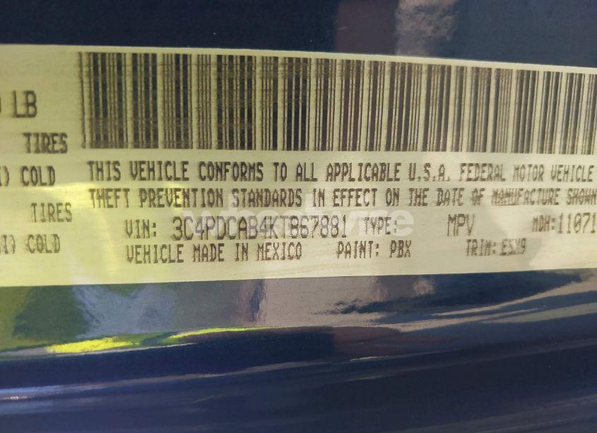 Photo 9 of 2019 Dodge Journey SE VALUE PACKAGE (VIN 3C4PDCAB4KT867881)