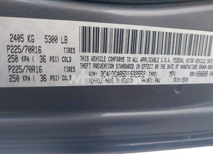 Photo 9 of 2013 Dodge Journey SE (VIN 3C4PDCAB5DT532552)