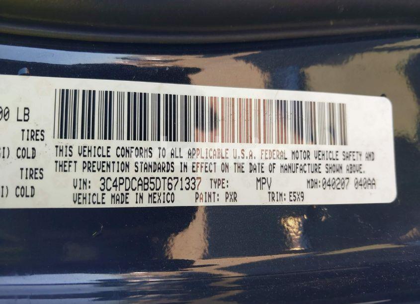 Photo 9 of 2013 Dodge Journey AMERICAN VALUE PKG (VIN 3C4PDCAB5DT671337)