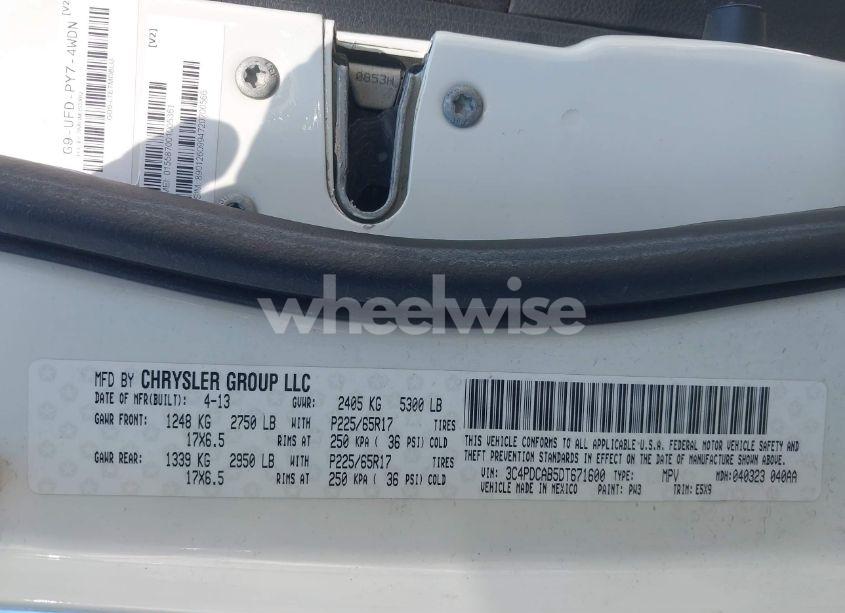 Photo 9 of 2013 Dodge Journey AMERICAN VALUE PKG (VIN 3C4PDCAB5DT671600)