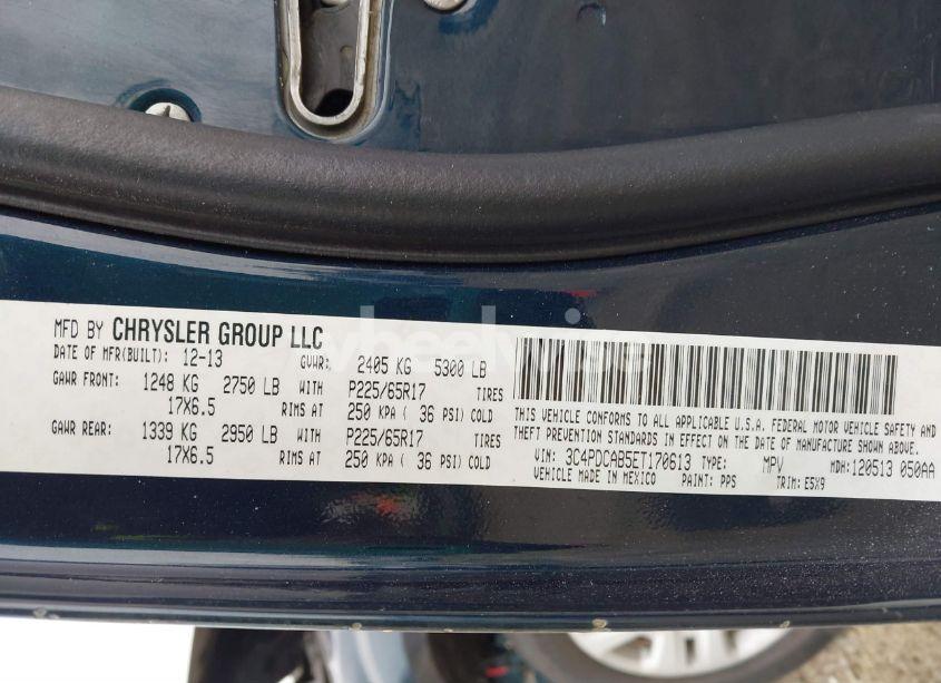 Photo 9 of 2014 Dodge Journey AMERICAN VALUE PKG (VIN 3C4PDCAB5ET170613)