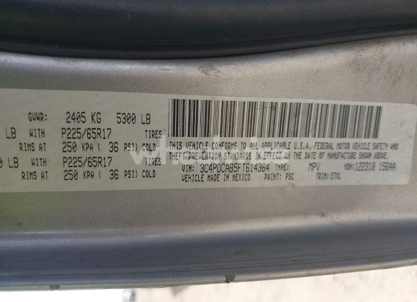 Photo 9 of 2015 Dodge Journey SE (VIN 3C4PDCAB5FT614364)