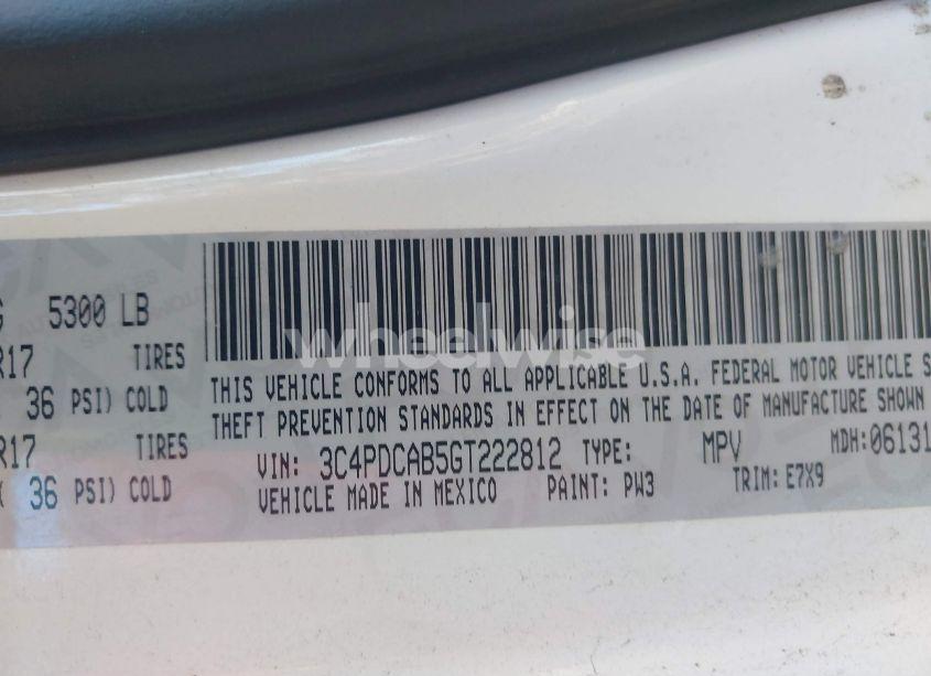 Photo 9 of 2016 Dodge Journey SE (VIN 3C4PDCAB5GT222812)