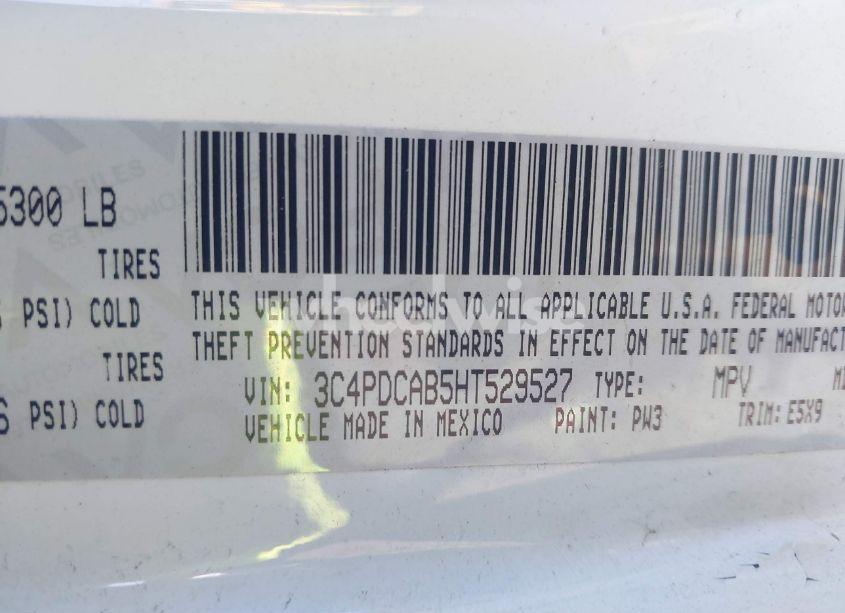 Photo 9 of 2017 Dodge Journey SE (VIN 3C4PDCAB5HT529527)