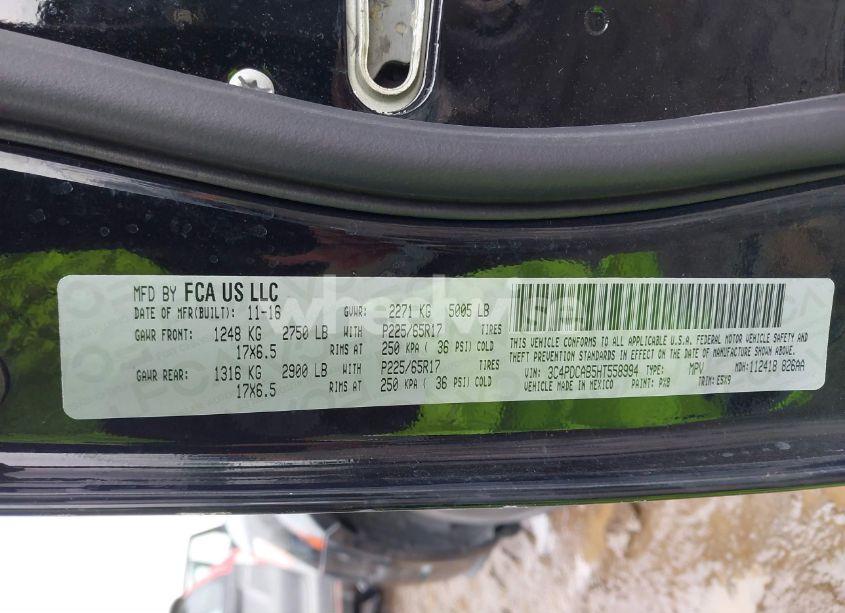 Photo 9 of 2017 Dodge Journey SE (VIN 3C4PDCAB5HT558994)