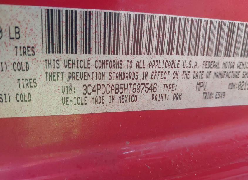 Photo 9 of 2017 Dodge Journey SE (VIN 3C4PDCAB5HT607546)