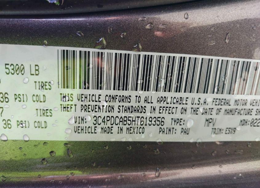 Photo 9 of 2017 Dodge Journey SE (VIN 3C4PDCAB5HT619356)