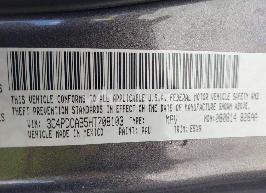 Photo 9 of 2017 Dodge Journey SE (VIN 3C4PDCAB5HT708103)