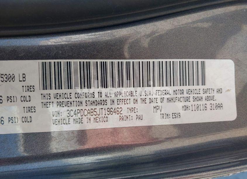 Photo 9 of 2018 Dodge Journey SE (VIN 3C4PDCAB5JT196462)