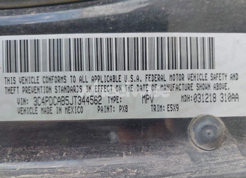 Photo 9 of 2018 Dodge Journey SE (VIN 3C4PDCAB5JT344562)