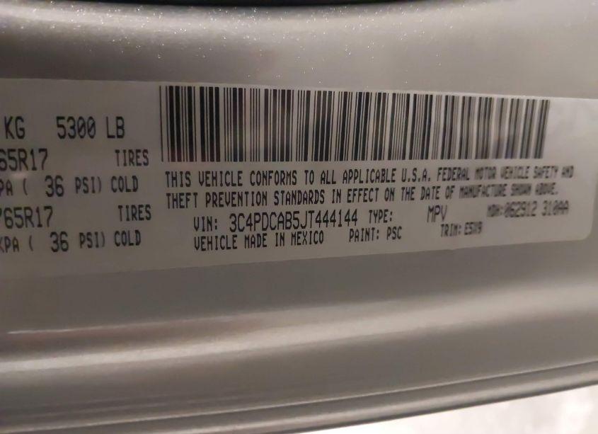 Photo 9 of 2018 Dodge Journey SE (VIN 3C4PDCAB5JT444144)