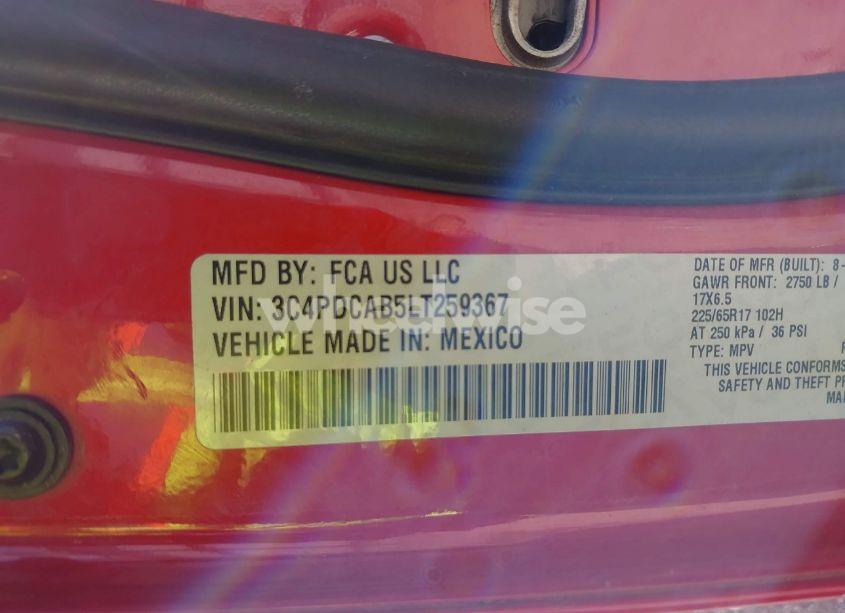 Photo 9 of 2020 Dodge Journey SE VALUE (VIN 3C4PDCAB5LT259367)