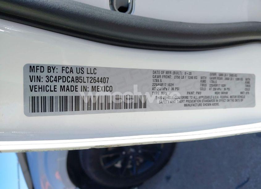 Photo 9 of 2020 Dodge Journey SE VALUE (VIN 3C4PDCAB5LT264407)