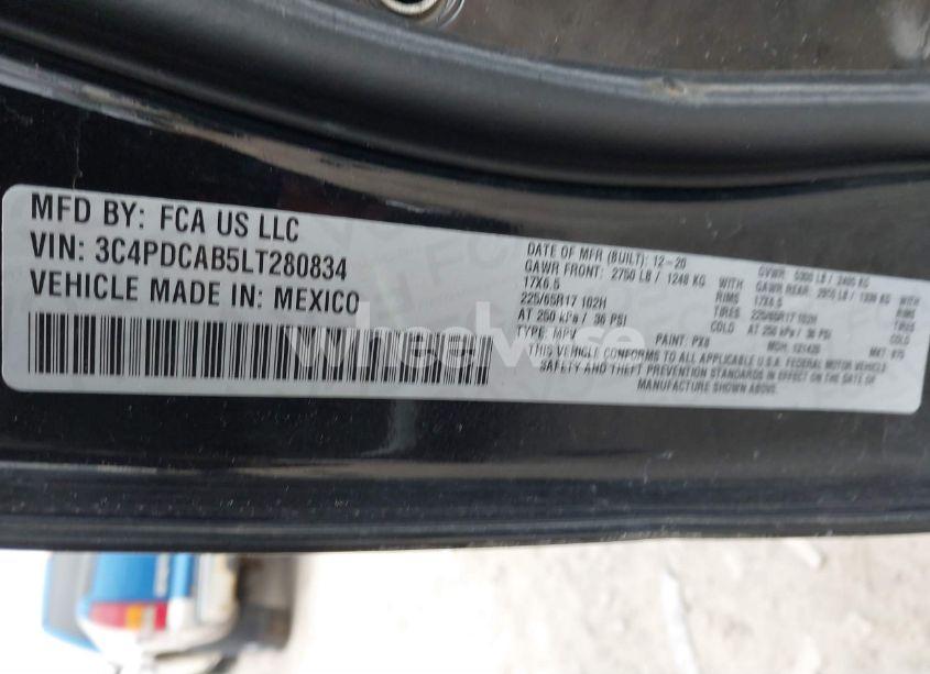 Photo 9 of 2020 Dodge Journey SE VALUE (VIN 3C4PDCAB5LT280834)