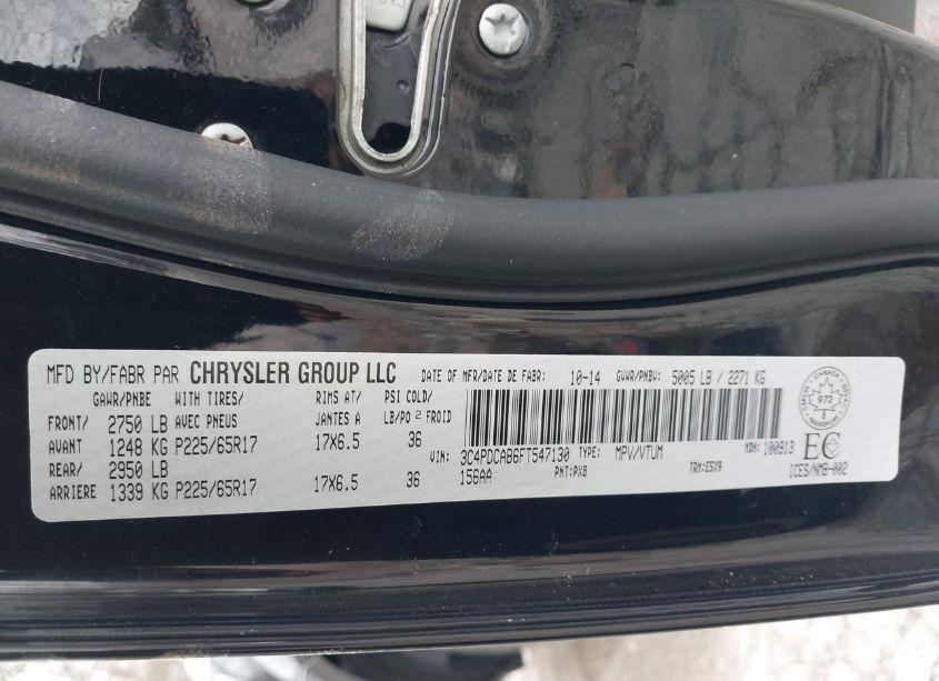 Photo 9 of 2015 Dodge Journey CVP/SE PLUS (VIN 3C4PDCAB6FT547130)