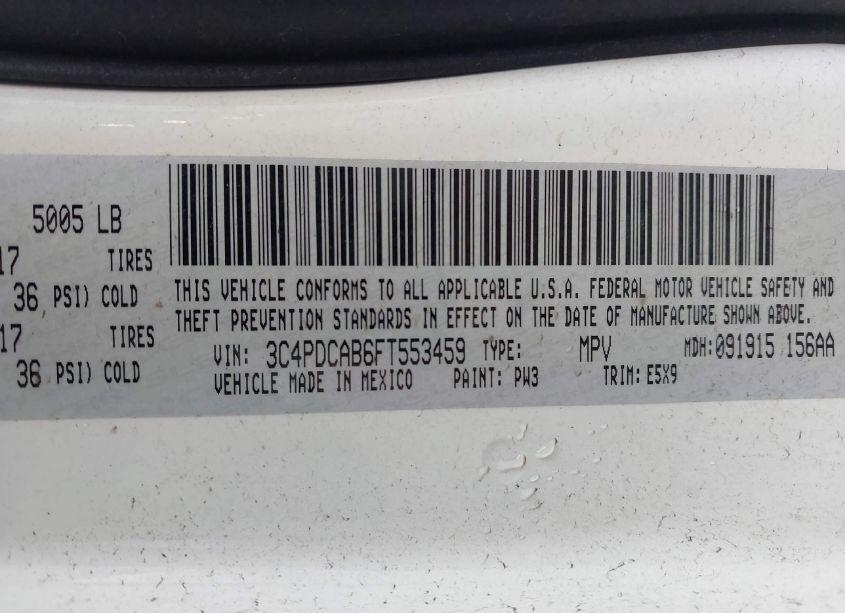 Photo 9 of 2015 Dodge Journey AMERICAN VALUE PKG (VIN 3C4PDCAB6FT553459)