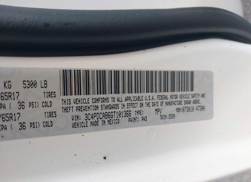 Photo 9 of 2016 Dodge Journey SE (VIN 3C4PDCAB6GT101366)