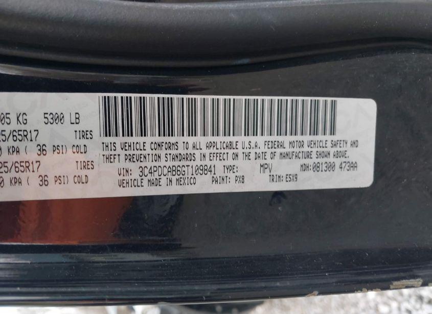 Photo 9 of 2016 Dodge Journey SE (VIN 3C4PDCAB6GT109841)