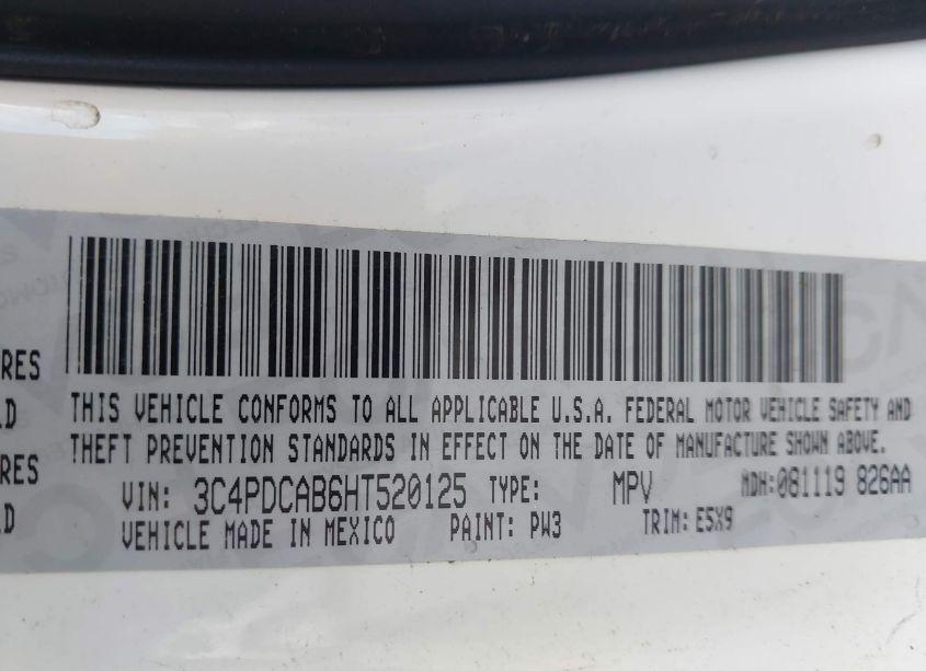 Photo 9 of 2017 Dodge Journey SE (VIN 3C4PDCAB6HT520125)