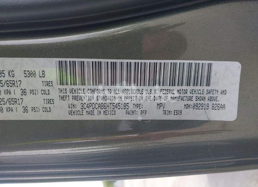 Photo 9 of 2017 Dodge Journey SE (VIN 3C4PDCAB6HT545185)