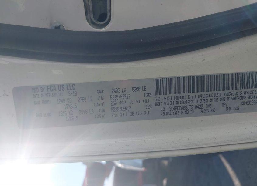 Photo 9 of 2018 Dodge Journey SE (VIN 3C4PDCAB6JT310422)