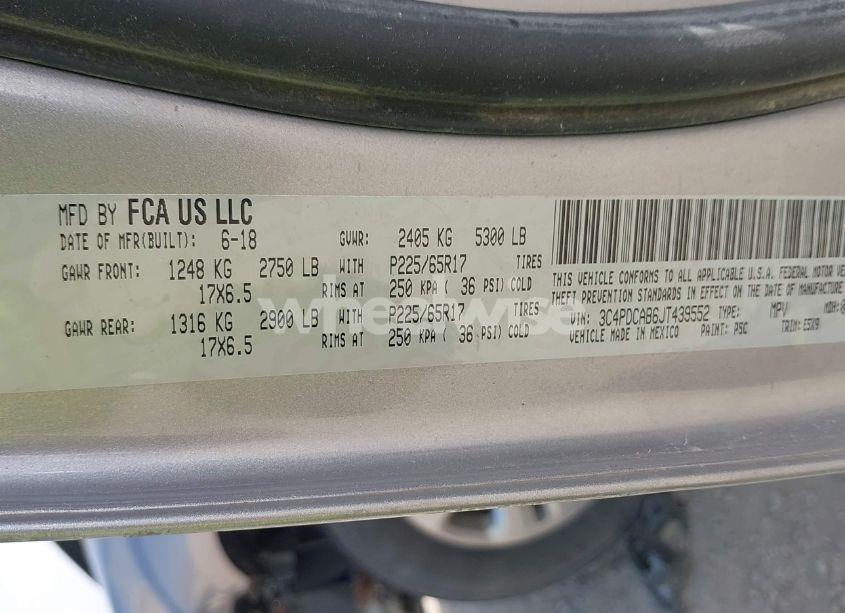 Photo 9 of 2018 Dodge Journey SE (VIN 3C4PDCAB6JT439552)