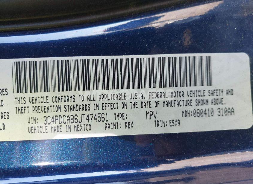 Photo 9 of 2018 Dodge Journey SE (VIN 3C4PDCAB6JT474561)