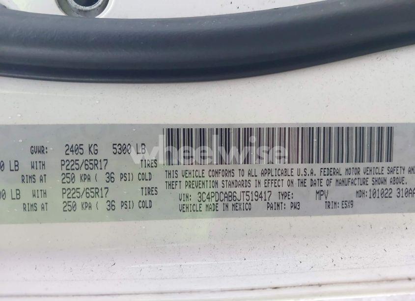 Photo 9 of 2018 Dodge Journey SE (VIN 3C4PDCAB6JT519417)