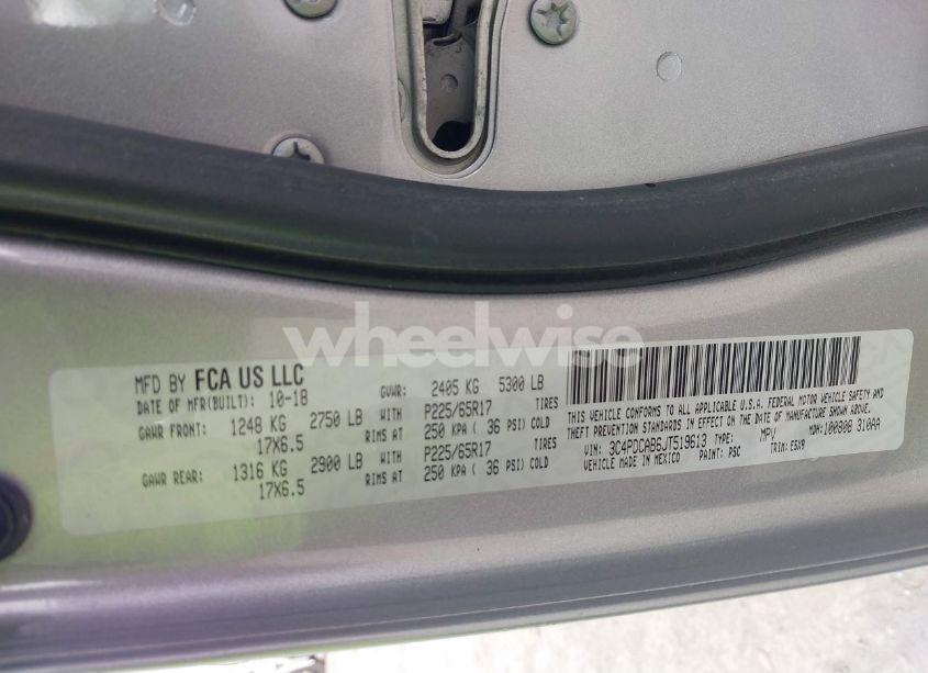 Photo 9 of 2018 Dodge Journey SE (VIN 3C4PDCAB6JT519613)