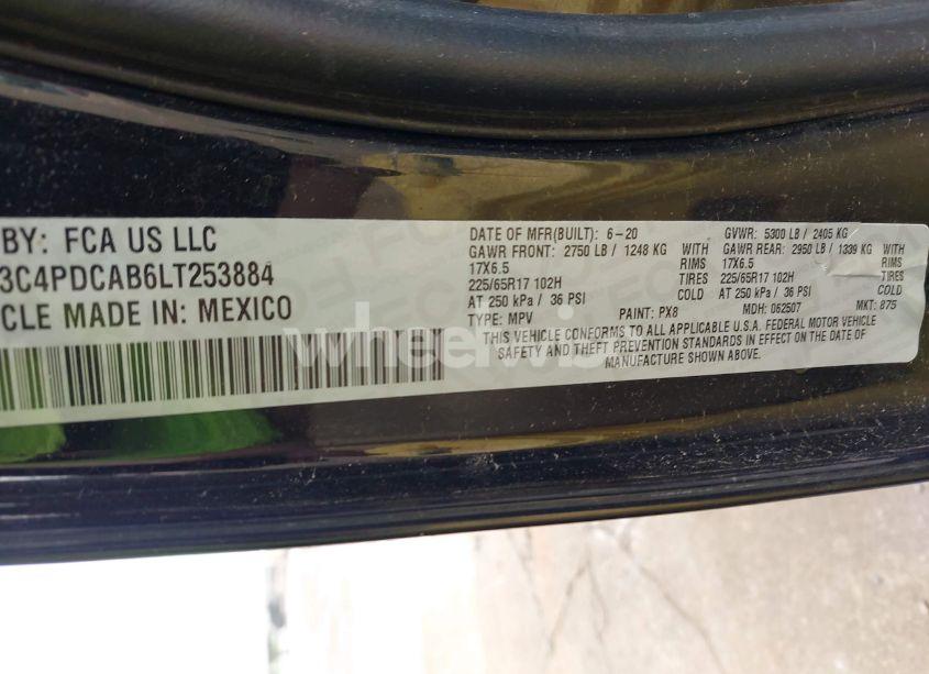 Photo 9 of 2020 Dodge Journey SE VALUE (VIN 3C4PDCAB6LT253884)