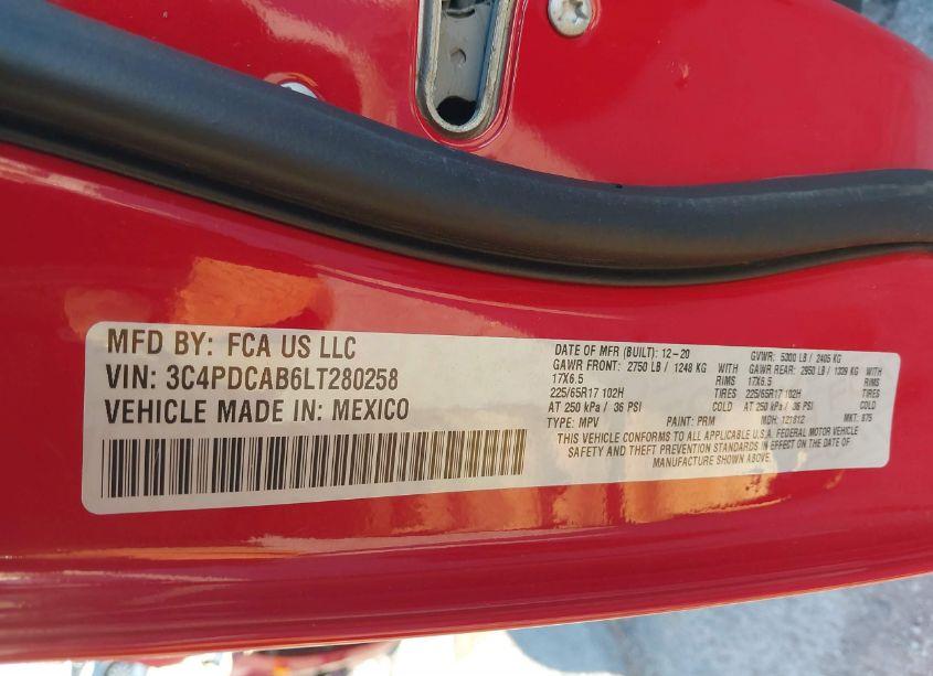 Photo 9 of 2020 Dodge Journey SE VALUE (VIN 3C4PDCAB6LT280258)