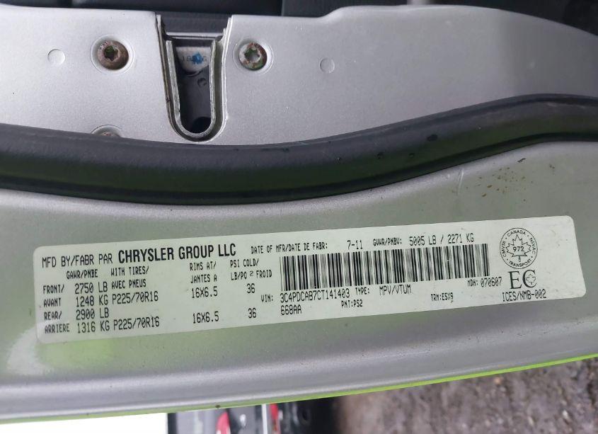 Photo 9 of 2012 Dodge Journey CVP/SE PLUS (VIN 3C4PDCAB7CT141403)