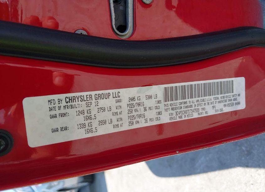 Photo 9 of 2013 Dodge Journey AMERICAN VALUE PKG (VIN 3C4PDCAB7DT547599)