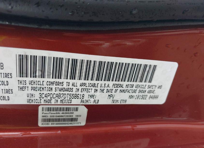 Photo 9 of 2013 Dodge Journey SE (VIN 3C4PDCAB7DT558618)