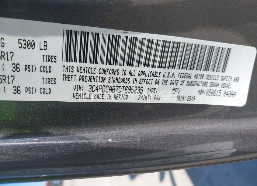 Photo 9 of 2013 Dodge Journey SE (VIN 3C4PDCAB7DT695235)