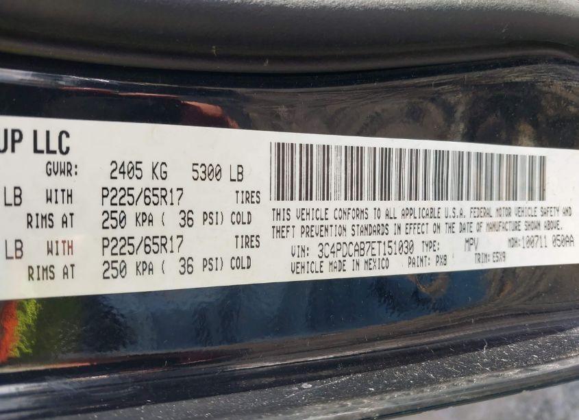 Photo 9 of 2014 Dodge Journey AMERICAN VALUE PKG (VIN 3C4PDCAB7ET151030)