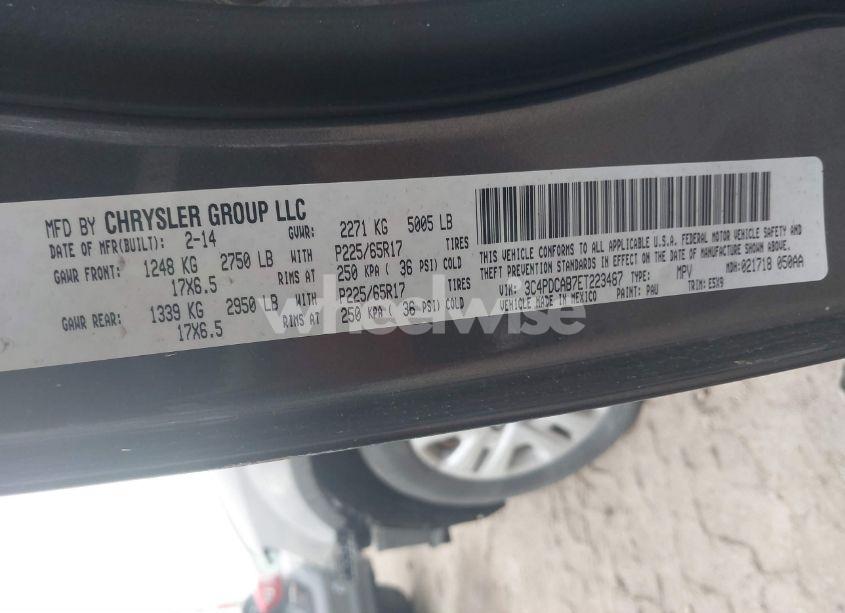 Photo 9 of 2014 Dodge Journey AMERICAN VALUE PKG (VIN 3C4PDCAB7ET223487)