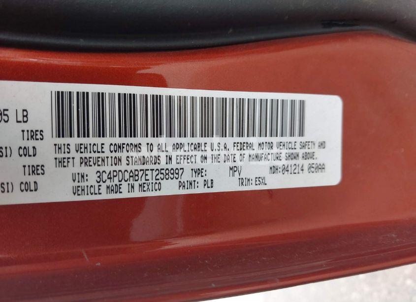 Photo 9 of 2014 Dodge Journey AMERICAN VALUE PKG (VIN 3C4PDCAB7ET258997)