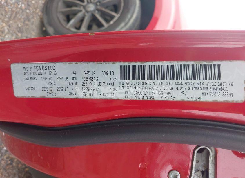 Photo 9 of 2017 Dodge Journey SE (VIN 3C4PDCAB7HT573139)