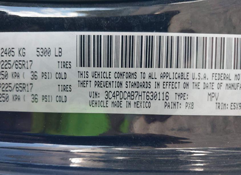 Photo 9 of 2017 Dodge Journey SE (VIN 3C4PDCAB7HT630116)