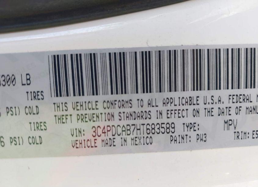 Photo 9 of 2017 Dodge Journey SE (VIN 3C4PDCAB7HT683589)