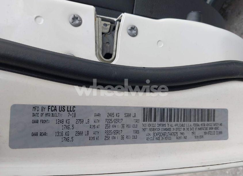 Photo 9 of 2018 Dodge Journey SE (VIN 3C4PDCAB7JT447675)