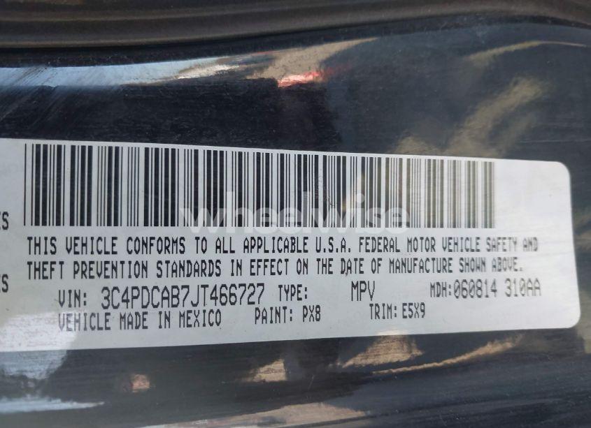 Photo 9 of 2018 Dodge Journey SE (VIN 3C4PDCAB7JT466727)