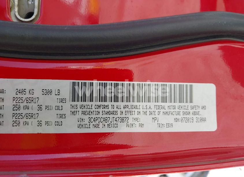 Photo 9 of 2018 Dodge Journey SE (VIN 3C4PDCAB7JT473872)