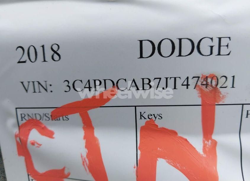 Photo 9 of 2018 Dodge Journey SE (VIN 3C4PDCAB7JT474021)